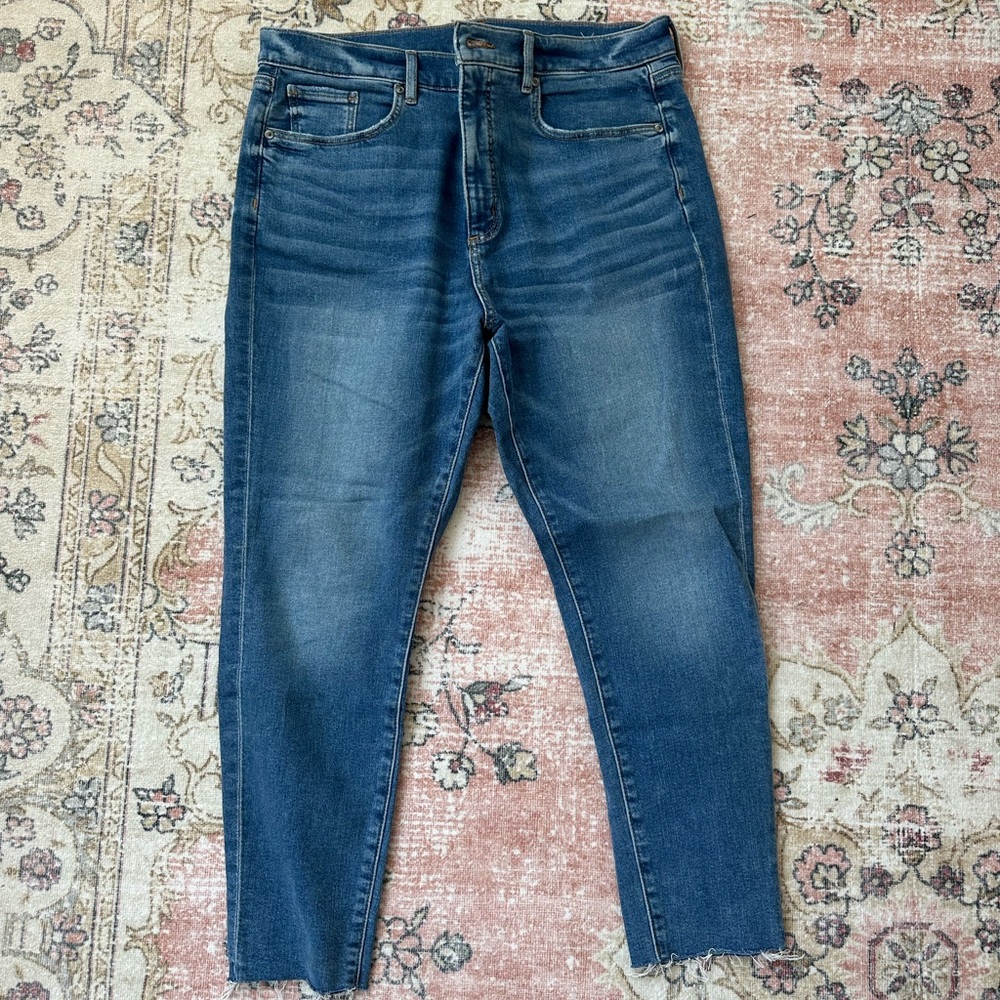 LOFT Dark Blue Ankle Jeans - Picture 1 of 2